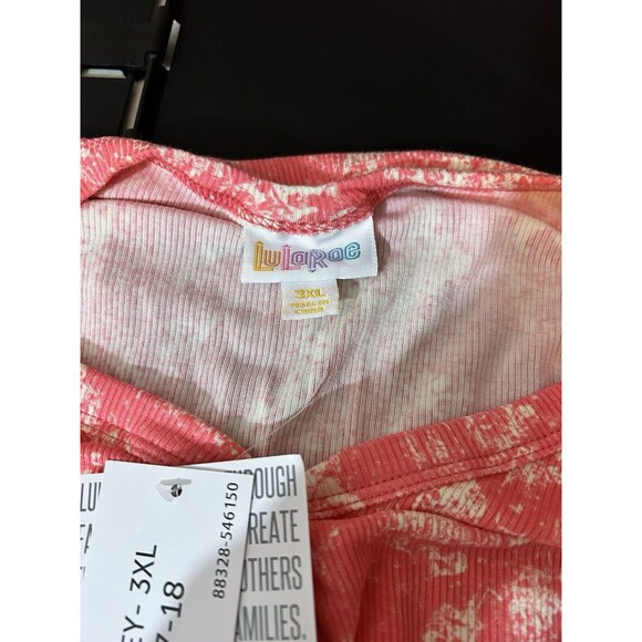 Lularoe Bailey Top Womens 3XL Print Coral New - Picture 4 of 7